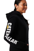 Load image into Gallery viewer, Cat Workwear -Womens Trademark Banner Hoodie - Black