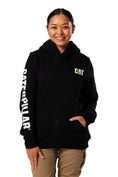 Load image into Gallery viewer, Cat Workwear -Womens Trademark Banner Hoodie - Black