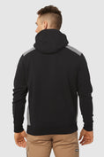 Load image into Gallery viewer, Cat Workwear - Logo Panel Hooded Sweatshirt - Black