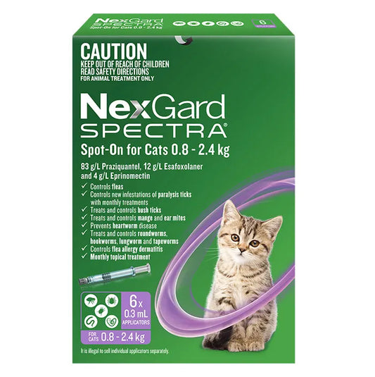 Nexgard Spectra for Spot-On for Cats .8 - 2.4kg