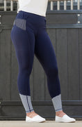 Load image into Gallery viewer, BARE Performance Riding Tights - Navy Houndstooth