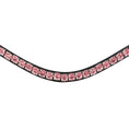 Load image into Gallery viewer, Lumiere Fairyfloss Bridle - pink crystal wave browband on a white background