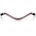 Load image into Gallery viewer, Lumiere Fairyfloss Bridle - pink crystal browband on a white background, second view