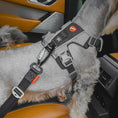 Load image into Gallery viewer, EzyDog - ISOFIX Latch Adjustable Dog Seatbelt - dog secured in a car