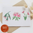 Load image into Gallery viewer, Heart cards - Eucalyptus Blossom Seed Cards