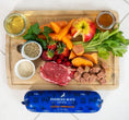 Load image into Gallery viewer, Farmers Mate - Ultra Premium Fresh Dog Food - ingredients board