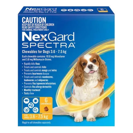 Nexgard Spectra for Dogs 3.6-7.5KG