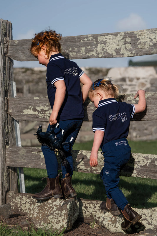 Youth Honeycomb Technical Tights - Navy
