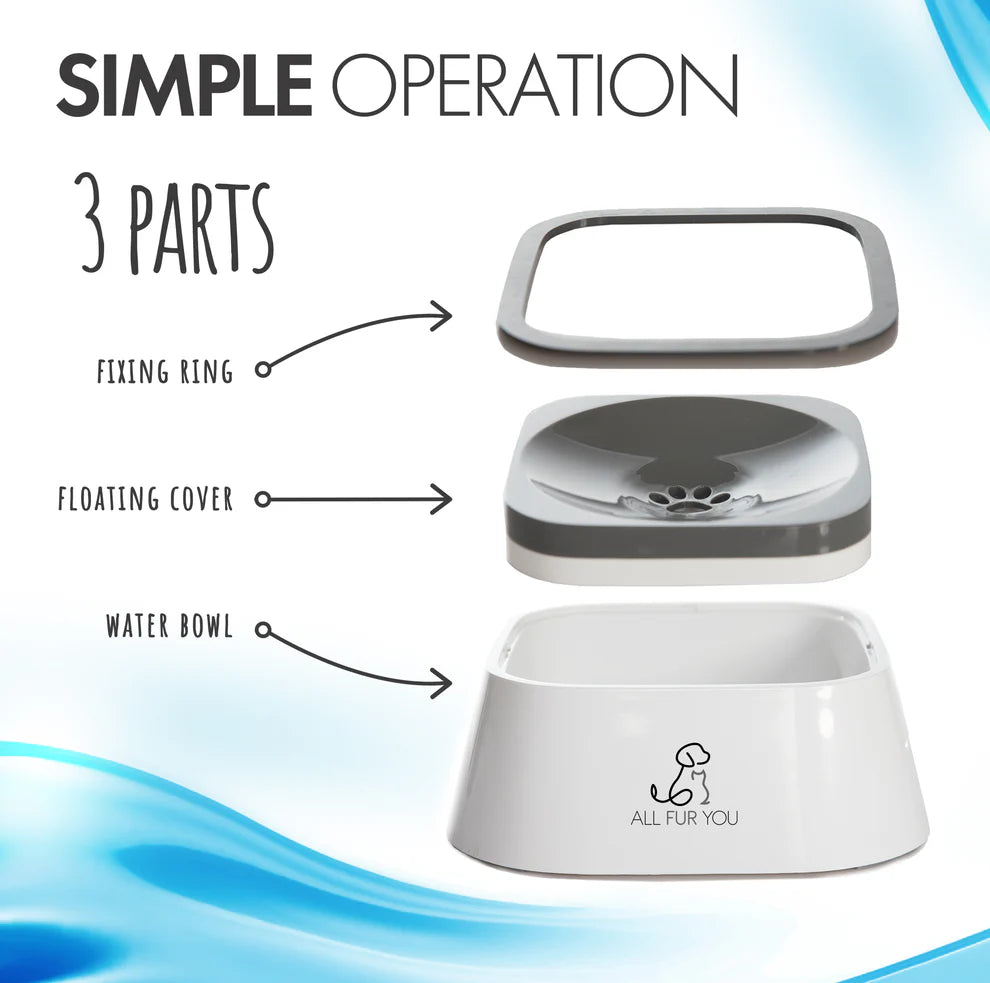 All Fur You Spill Proof Dog Bowl 1L