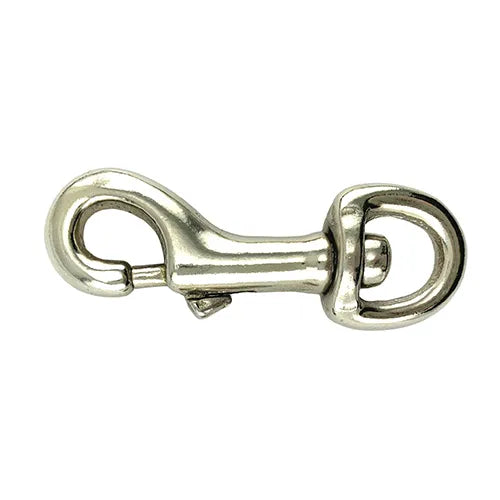 Round Swivel Eye Snaphook - Nickel Plated
