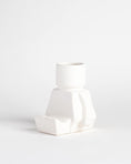 Load image into Gallery viewer, Block Man Sitting Planter White 14cm
