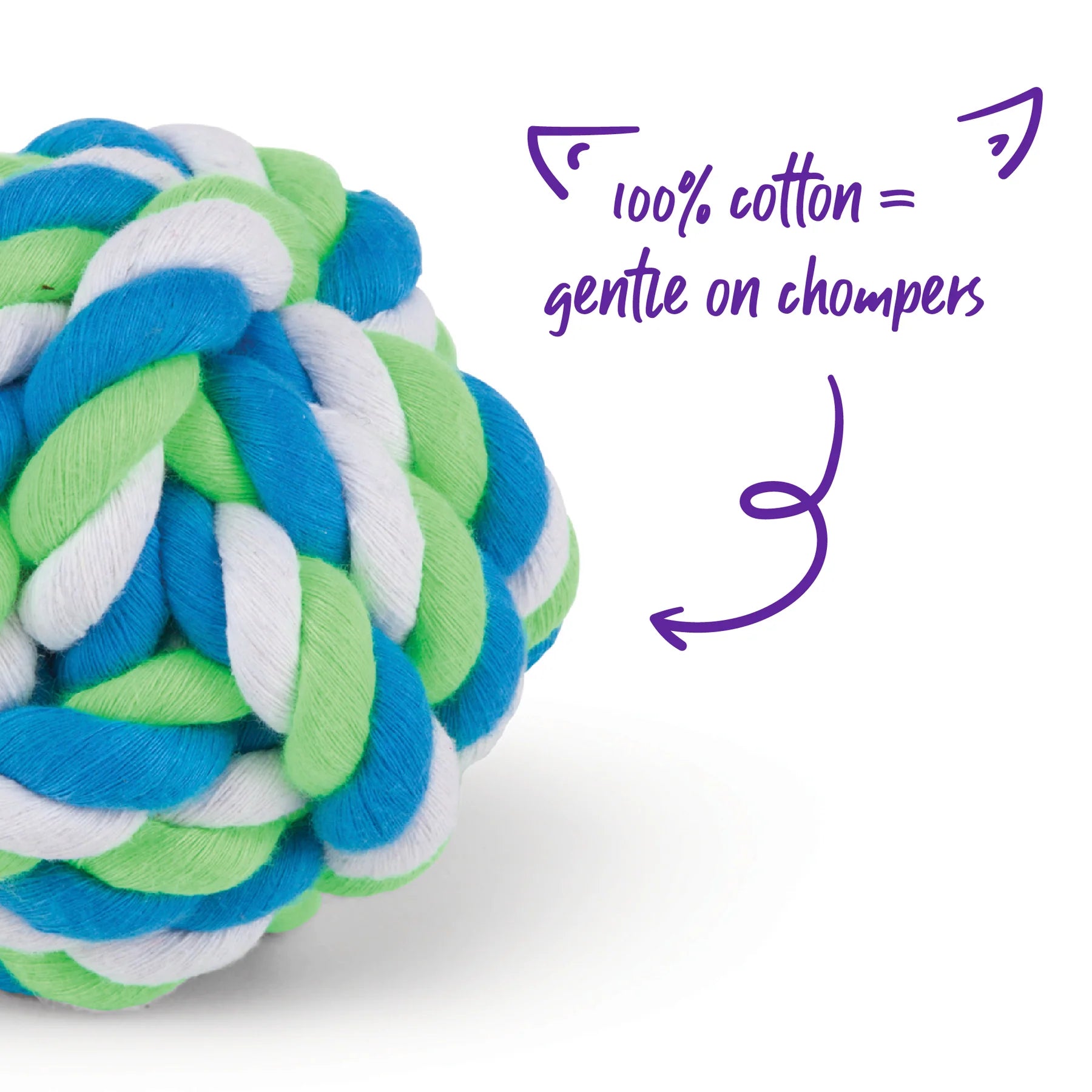 Twisted Rope Knot Ball Dog Toy