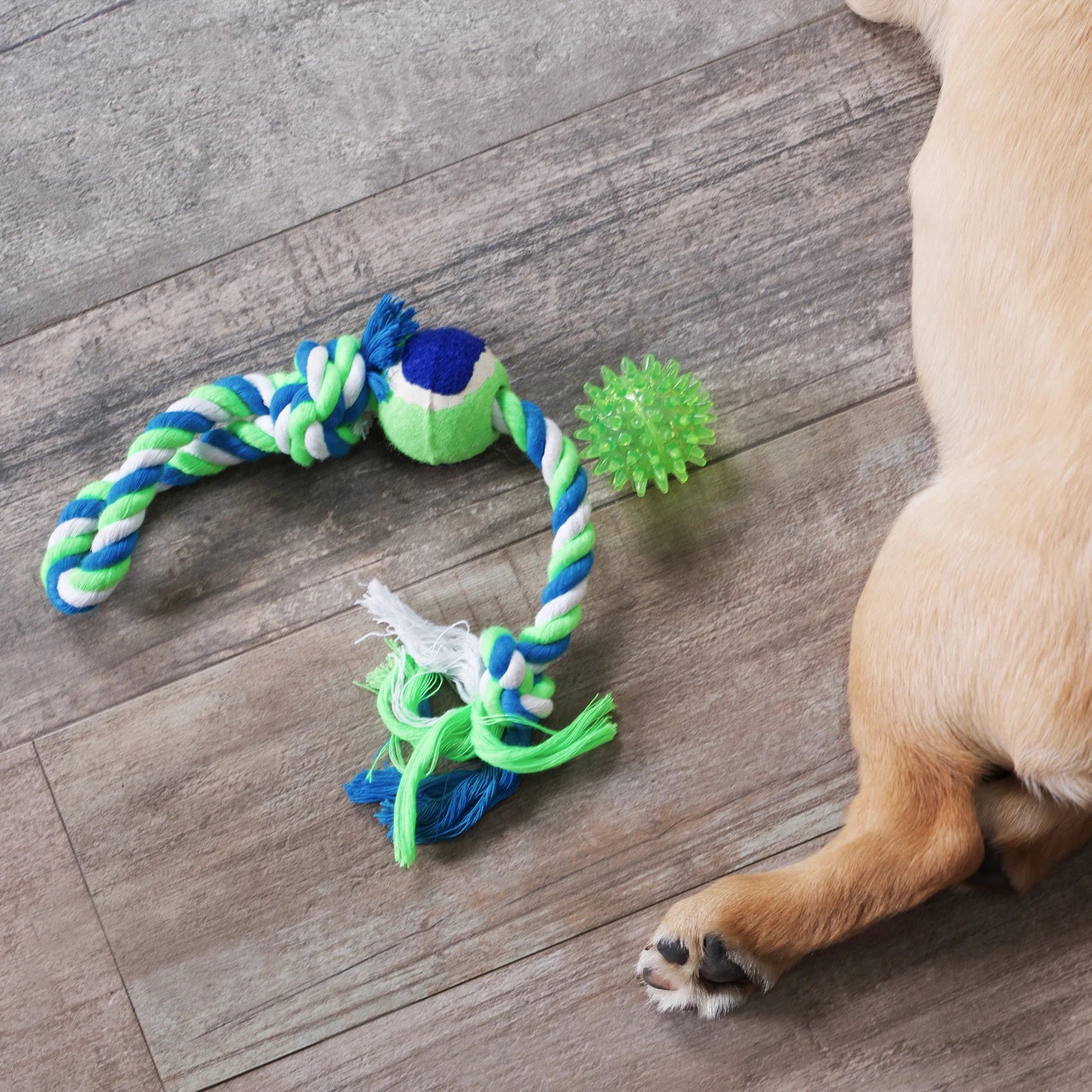 Twisted Rope Sling Tennis Ball Dog Toy