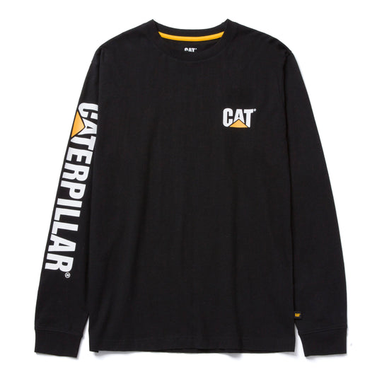 Cat Workwear - Trademark Banner Long Sleeve Tee - Black