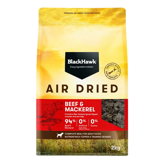 Black Hawk Air Dried Beef & Mackarel Dog Food