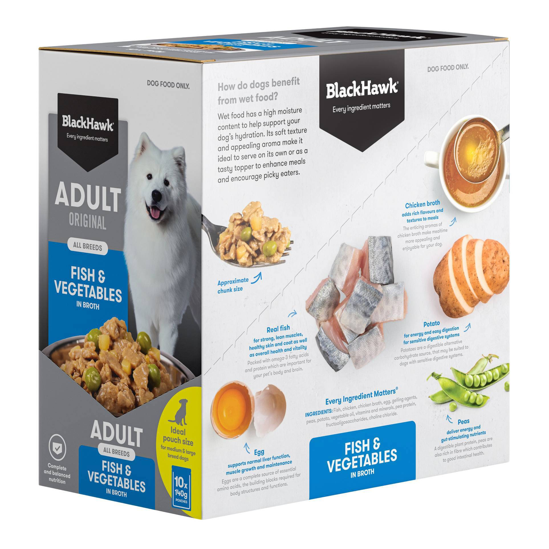 Black Hawk - Fish and Vegetables Wet Food - Adult All Breeds