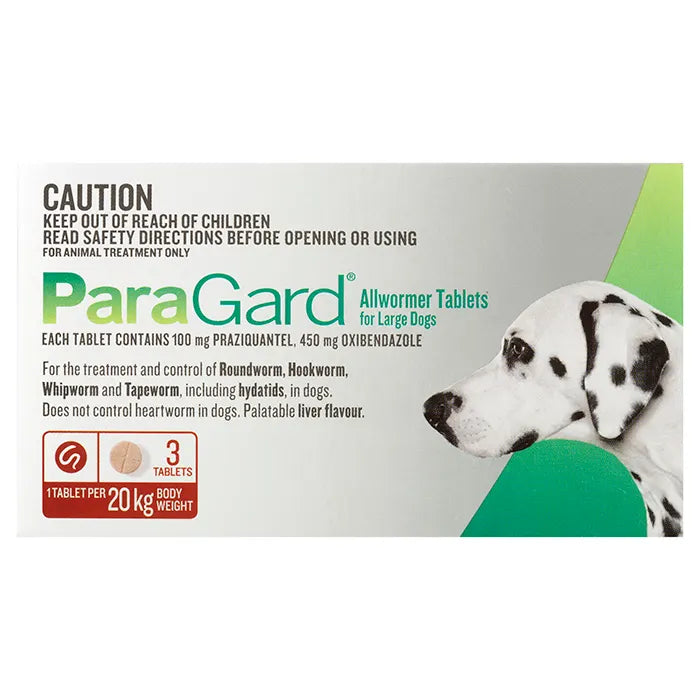 Paragard Allwormer For Large Dogs 3pk