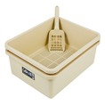 Load image into Gallery viewer, CatMate 3-piece Sieve Litter Tray with Scoop - Beige
