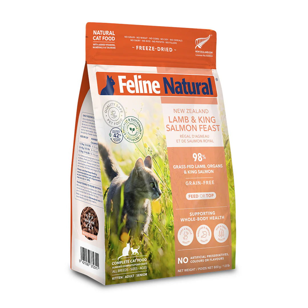 Feline Natural - Lamb & King Salmon Feast Freeze-Dried Cat Food