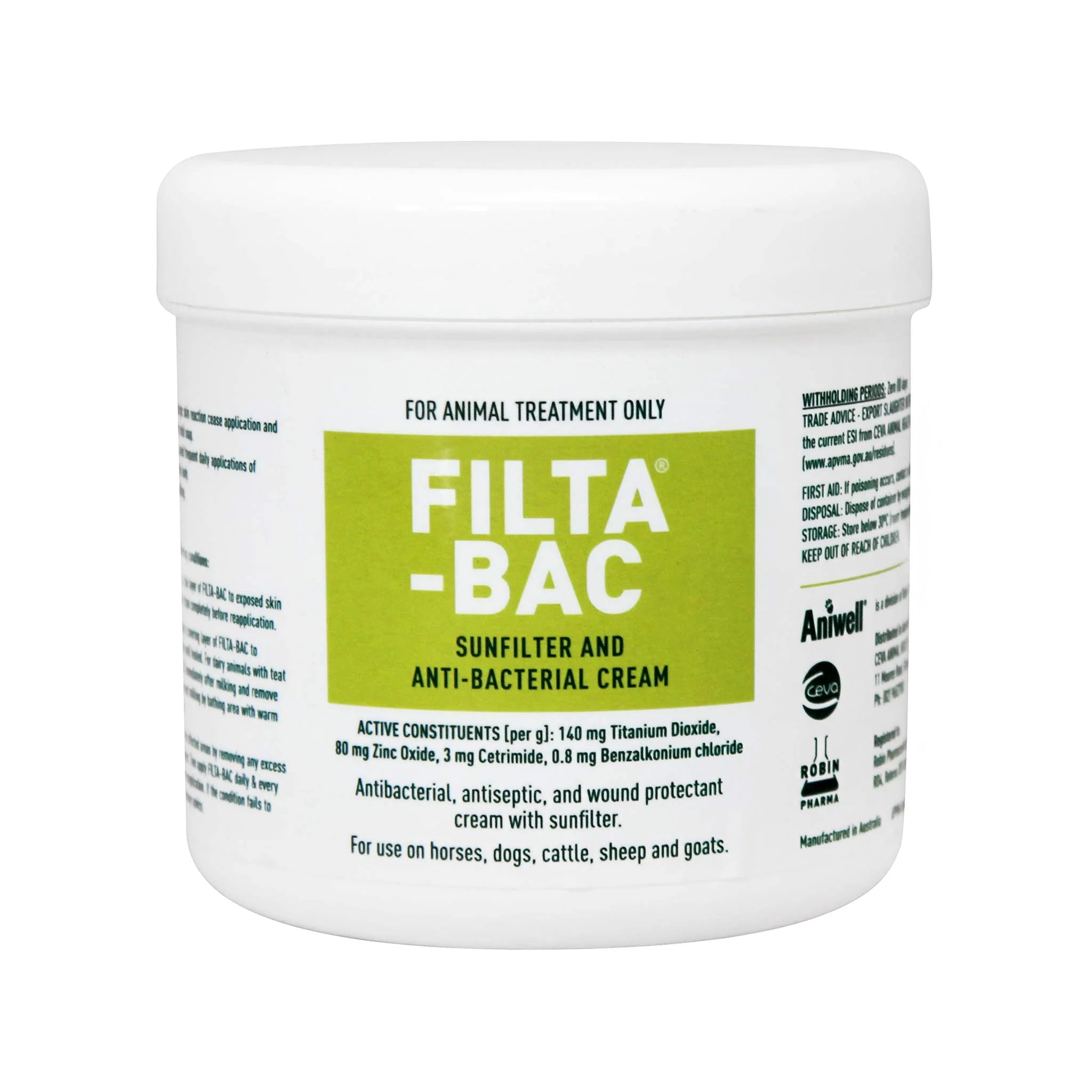 Aniwell CEVA Filta-Bac Sunfilter and Antibacterial Cream