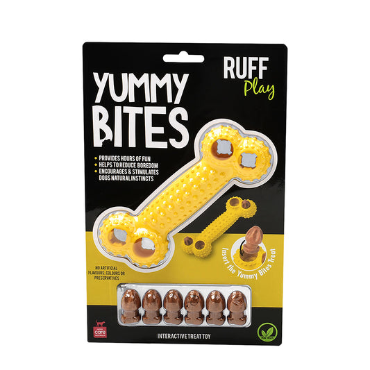 RUFF PLAY - Yummy Bites Bone Yellow