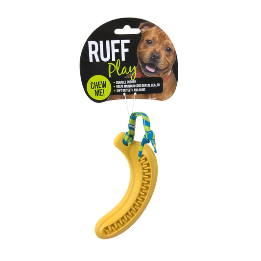 RUFF PLAY - Dog Toy Rubber Dental Banana