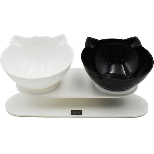 ZEEZ Double Elevated Tilted Cat Bowl