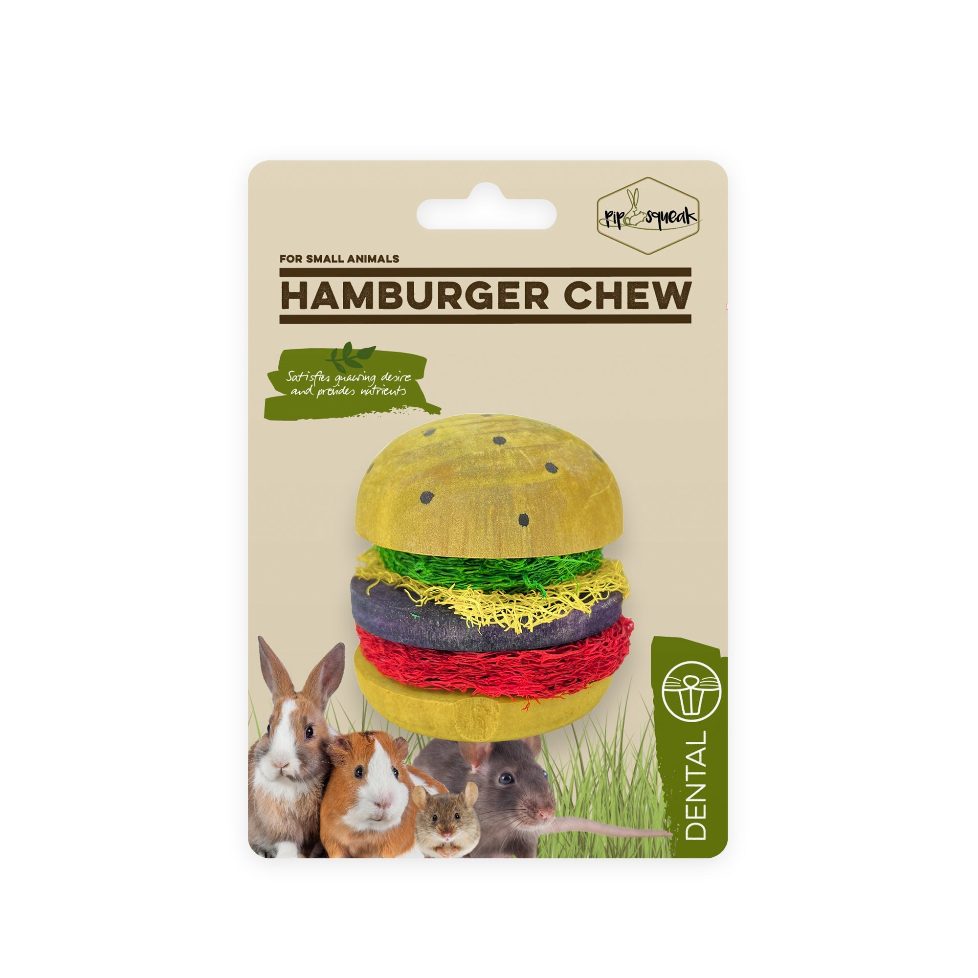 PipSqueak Chew Hamburger