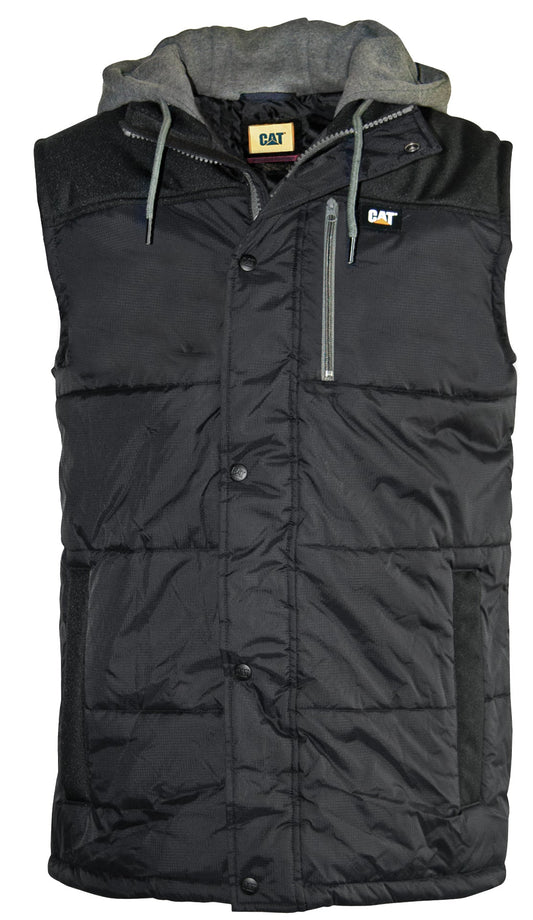 Cat Workwear - Hooded Work Vest - Black