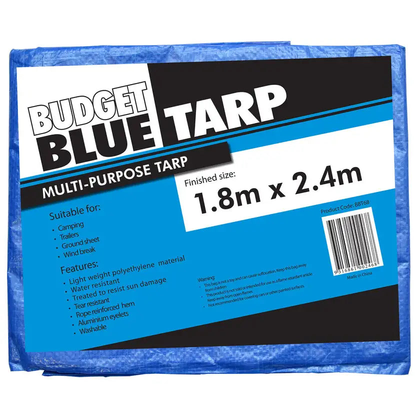 Budget Blue Tarp Multi-Purpose 1.8 x 2.4m