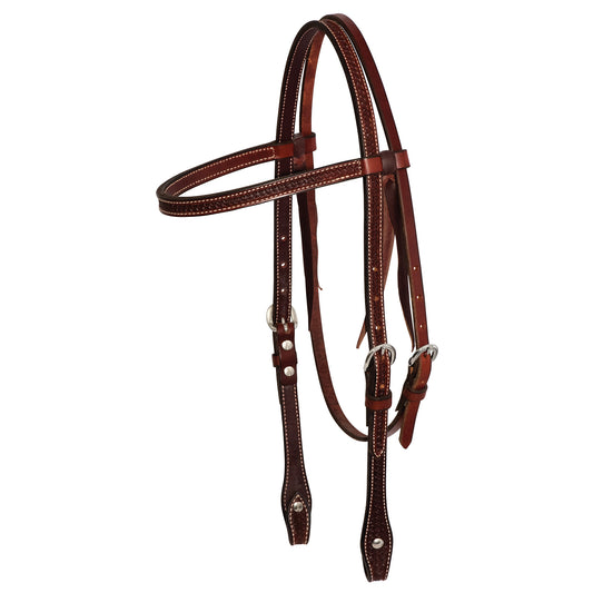 Rosewood Spider Stamp Browband Headstall