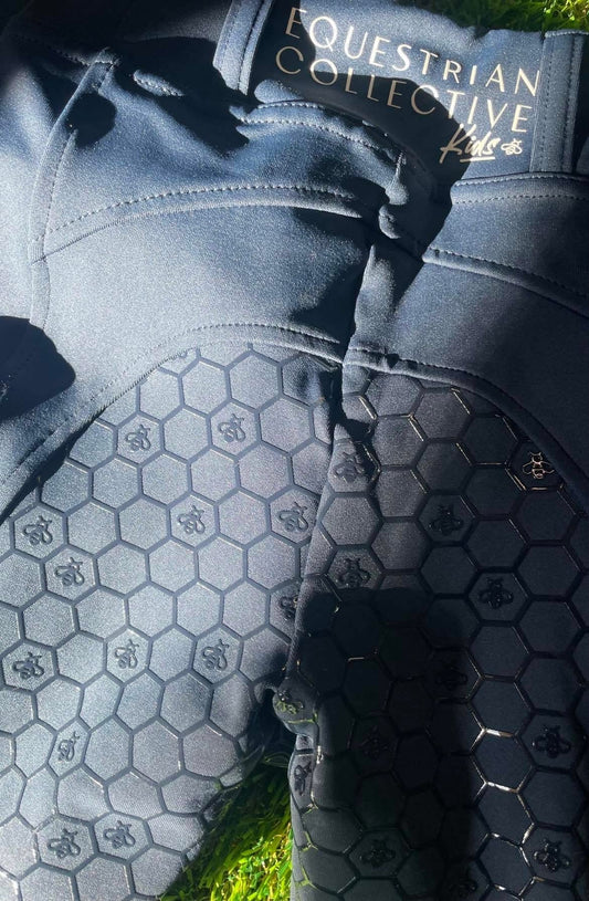 Youth Honeycomb Technical Tights - Navy