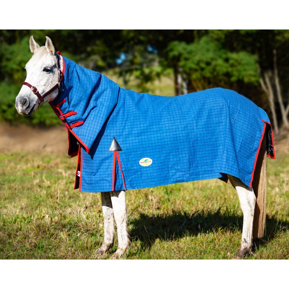 Horsemaster Ripstop Canvas Combo w/Blanket Lining - Blue/Red