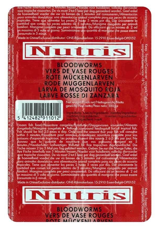 Fish Fuel Nutris Frozen Blood Worms 100g