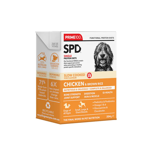 Prime100 - SPD™ Slow cooked Chicken & Brown Rice 354g