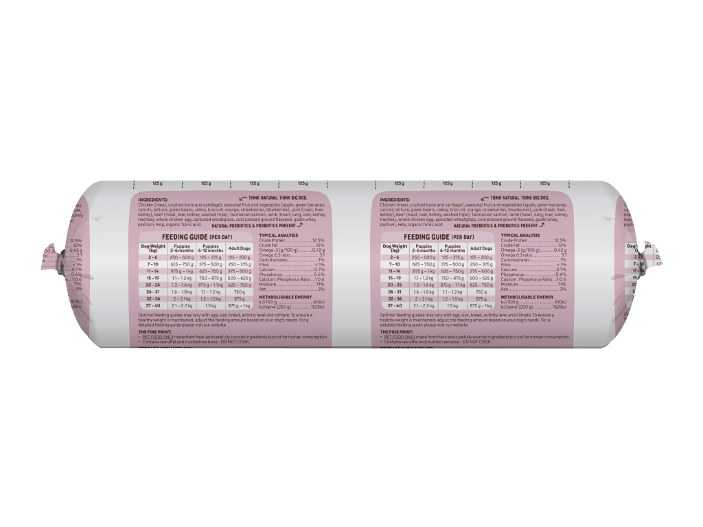 Big Dog - Combo Raw Dog Food Bulk Roll