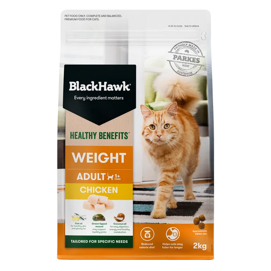 Black Hawk Weight Healthy Benefits Adult Cat Food