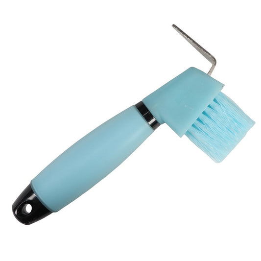 Gel Grip Hoof Pick w/Brush Blue