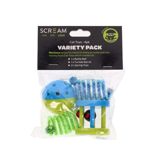 Scream VARIETY PACK CAT TOYS - 4pk