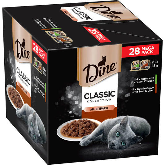 Dine Classic Collection Slices with Succulent Chicken & Cuts in Gravy with Beef & Liver