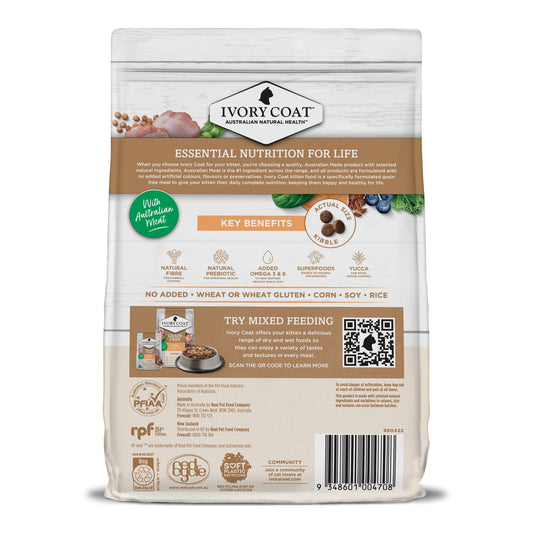 Ivory Coat Grain Free Dry Kitten Food Chicken 2kg