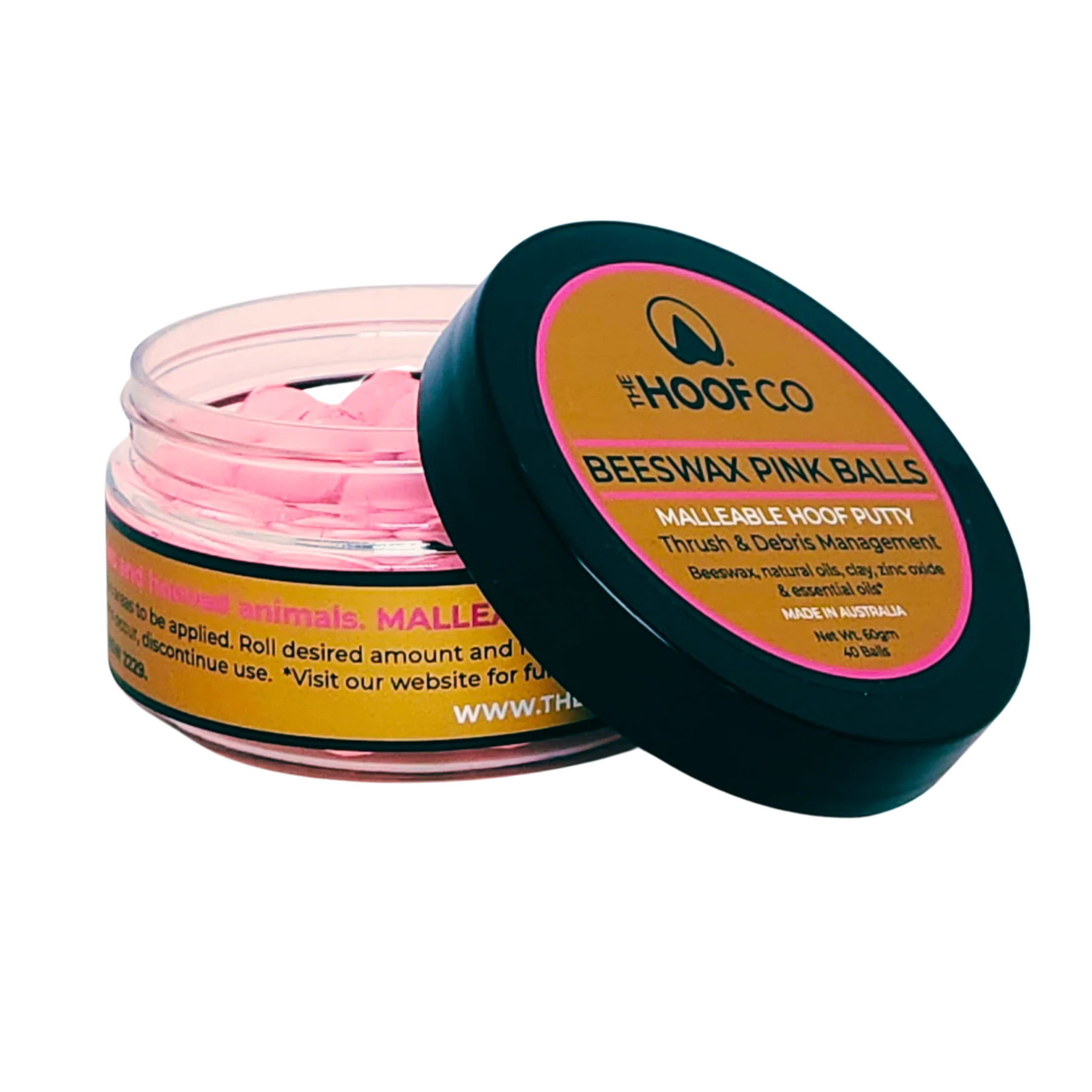 Beeswax PINK Balls - Hoof Putty for Thrush Management