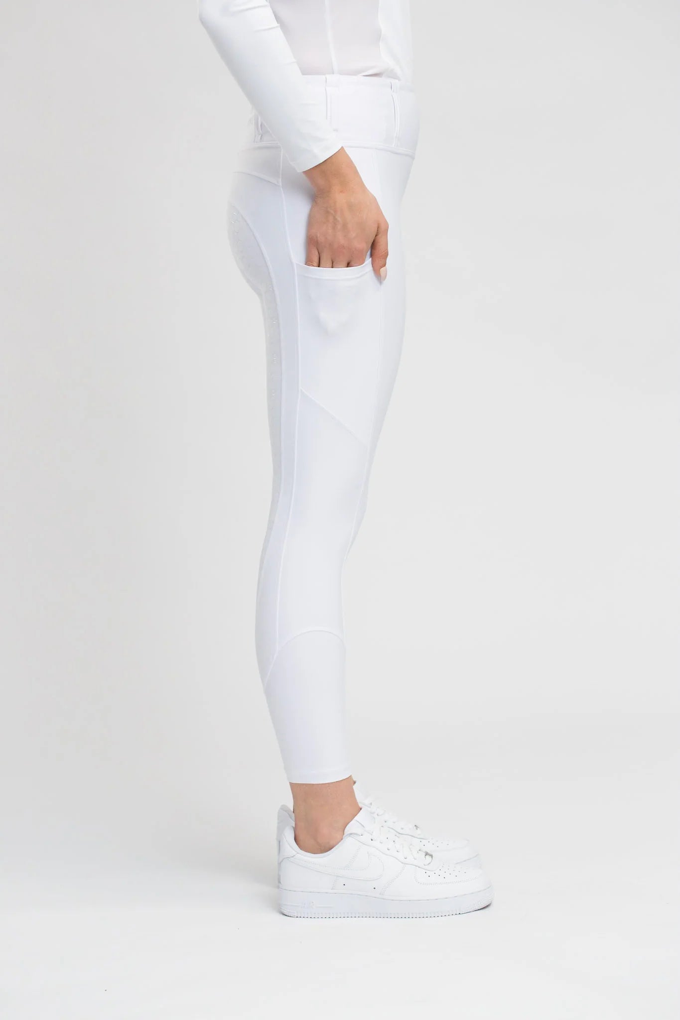 White Competition Honeycomb Technical Tights