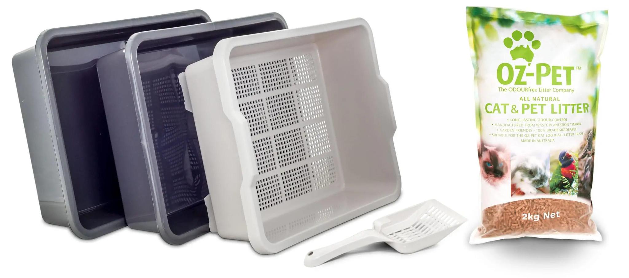 Oz Pet Cat Loo Kit - Charcoal