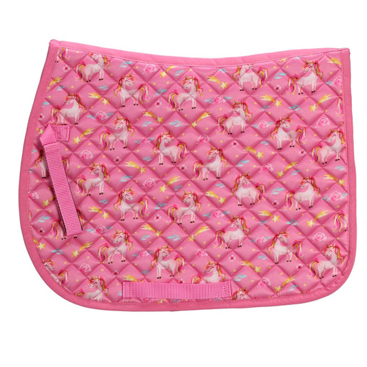 Bambino Pony Saddle Pad - Pink Unicorn