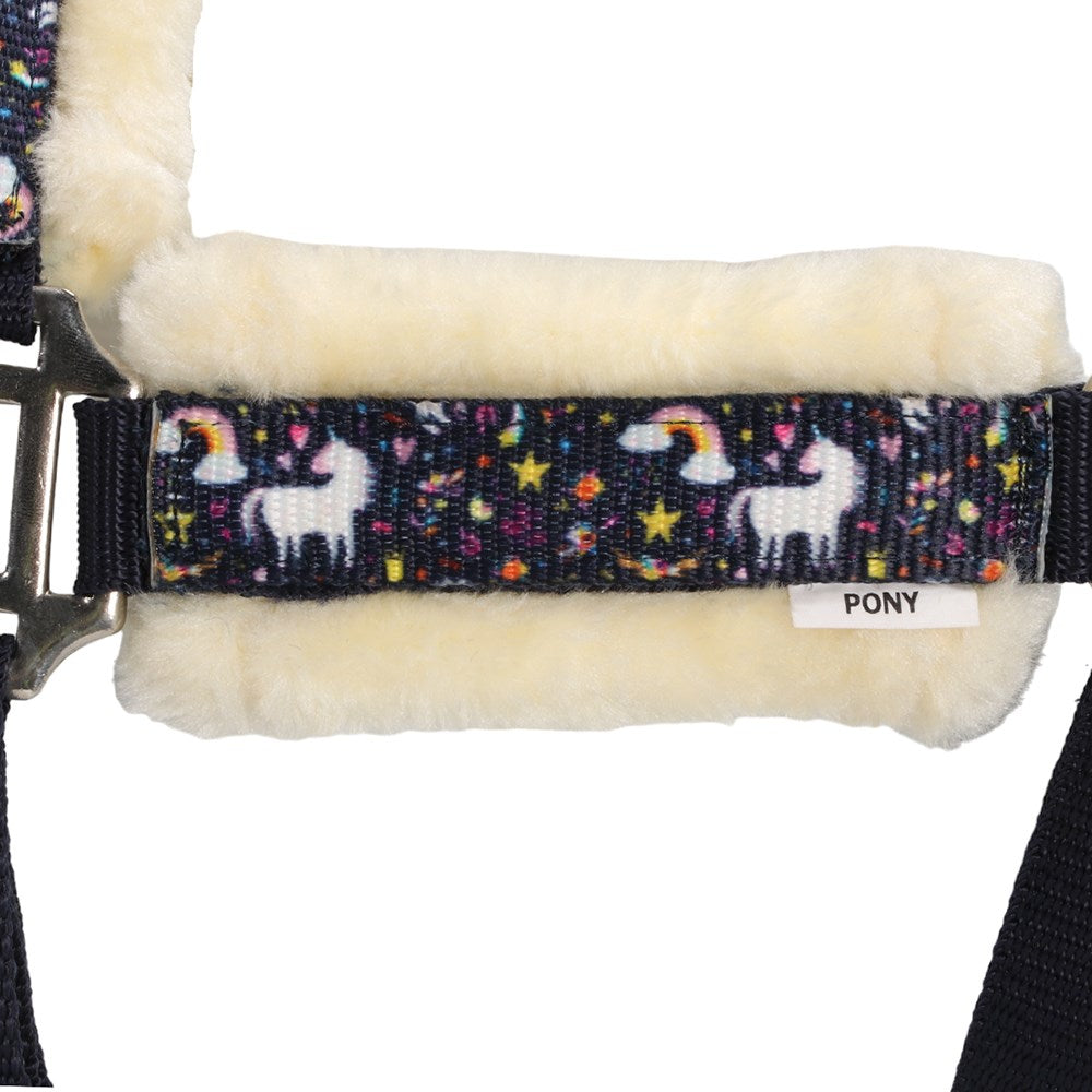 Bambino Nylon Unicorn Halter - Navy Unicorn