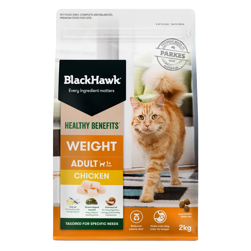 Black Hawk Weight Healthy Benefits Adult Cat Food