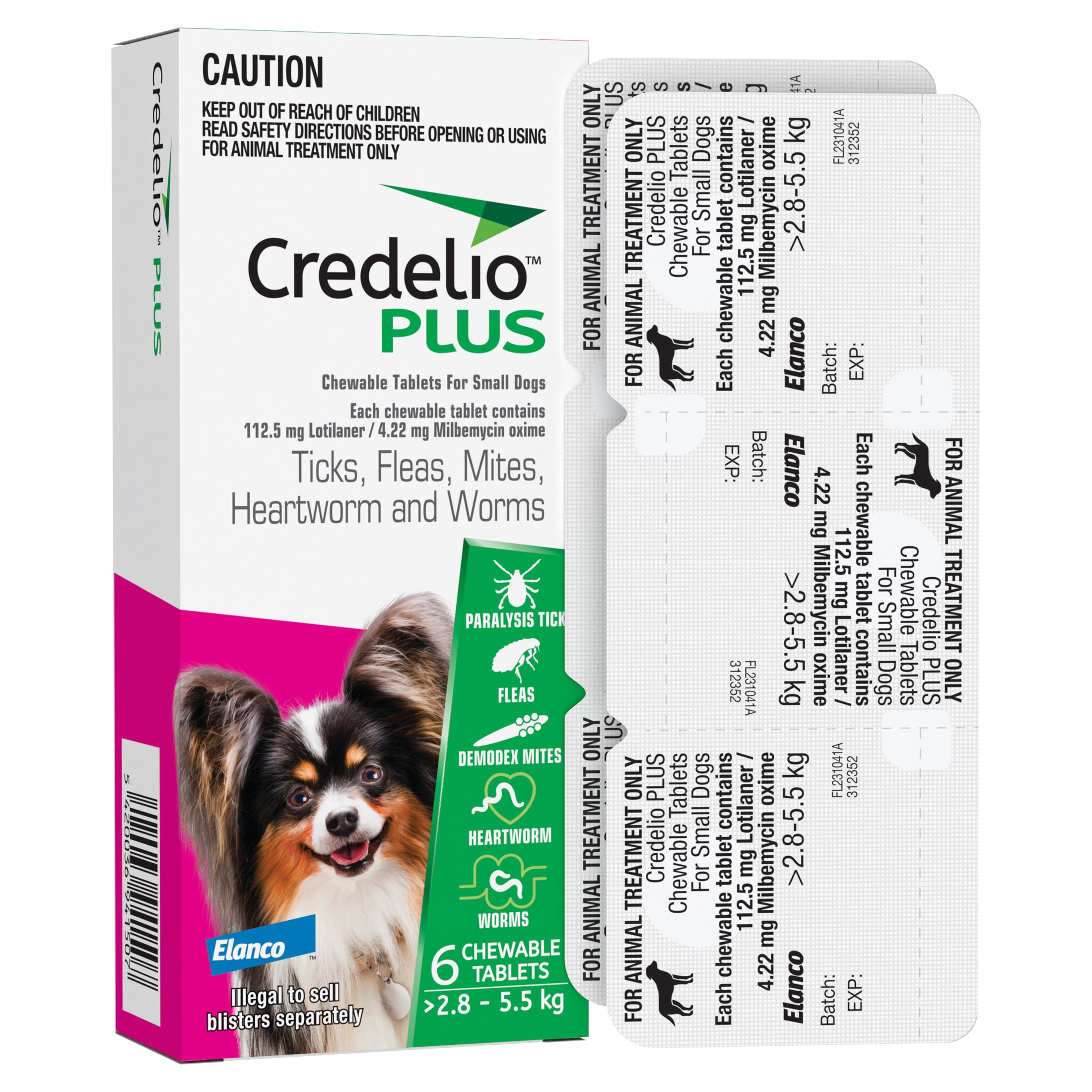 Credelio Plus - Small 2.8-5.5KG