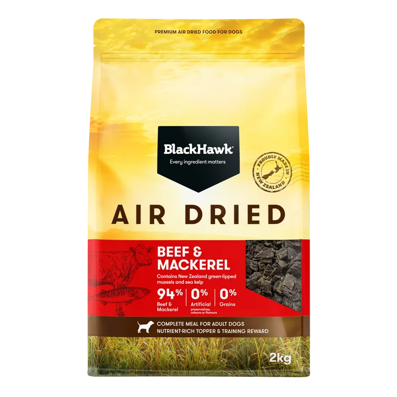 Black Hawk Air Dried Beef & Mackarel Dog Food