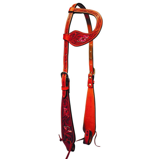 Fort Worth Pink Floral One Ear Headstall